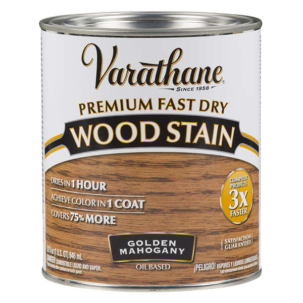Rust-Oleum 1 Qt Golden Mahogany Varathane Premium Fast Dry Wood Stain 262014